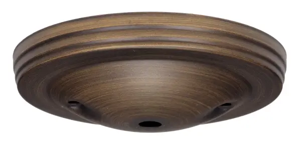 Smooth Canopy Kit And Matching Hardware - Dark Antique Brass Finish - 5" Diameter - 7/16" Center Hole - 2-8/32 Bar Holes