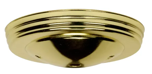 Smooth Canopy - Canopy Only - Brass Finish - 5" Diameter - 7/16" Center Hole - 2 -8/32 Bar Holes