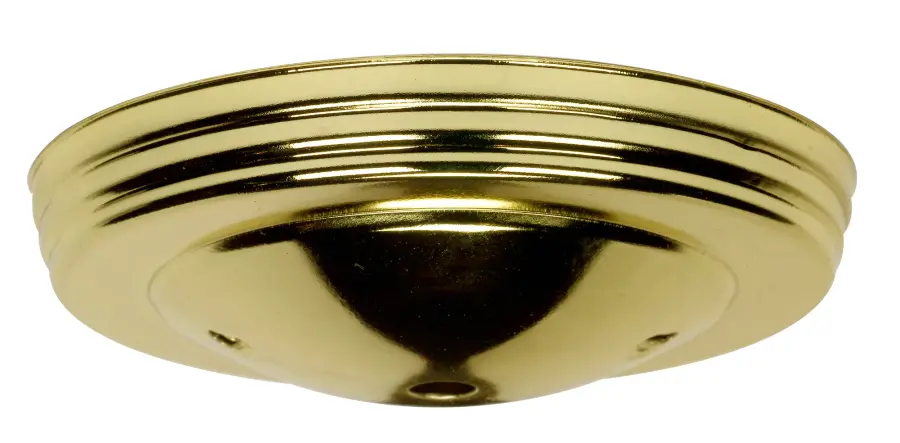 Smooth Canopy - Canopy Only - Brass Finish - 5" Diameter - 7/16" Center Hole - 2 -8/32 Bar Holes