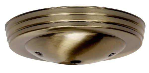 Smooth Canopy - Canopy Only - Antique Brass Finish - 5" Diameter - 7/16" Center Hole - 2 -8/32 Bar Holes
