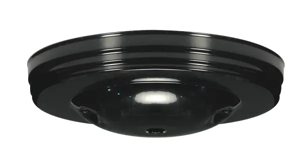 Smooth Canopy - Canopy Only - Black Finish - 5" Diameter - 7/16" Center Hole - 2 -8/32 Bar Holes