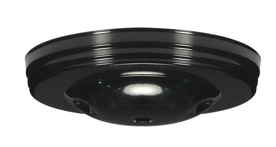 Smooth Canopy - Canopy Only - Black Finish - 5" Diameter - 7/16" Center Hole - 2 -8/32 Bar Holes