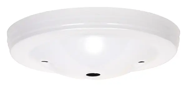 Smooth Canopy - Canopy Only - White Finish - 5" Diameter - 7/16" Center Hole - 2 -8/32 Bar Holes