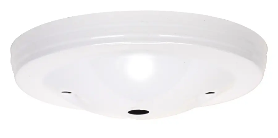 Smooth Canopy - Canopy Only - White Finish - 5" Diameter - 7/16" Center Hole - 2 -8/32 Bar Holes