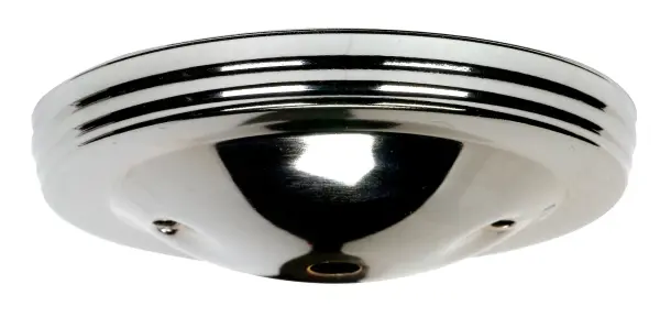 Smooth Canopy - Canopy Only - Chrome Finish - 5" Diameter - 7/16" Center Hole - 2 -8/32 Bar Holes