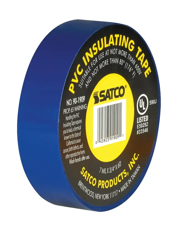 PVC Electrical Tape - 3/4" x 60 Foot - Blue - alternate view