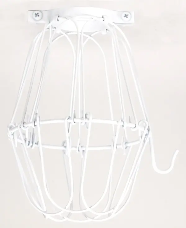 Light Bulb Cage - White Finish - 5-3/4" Height
