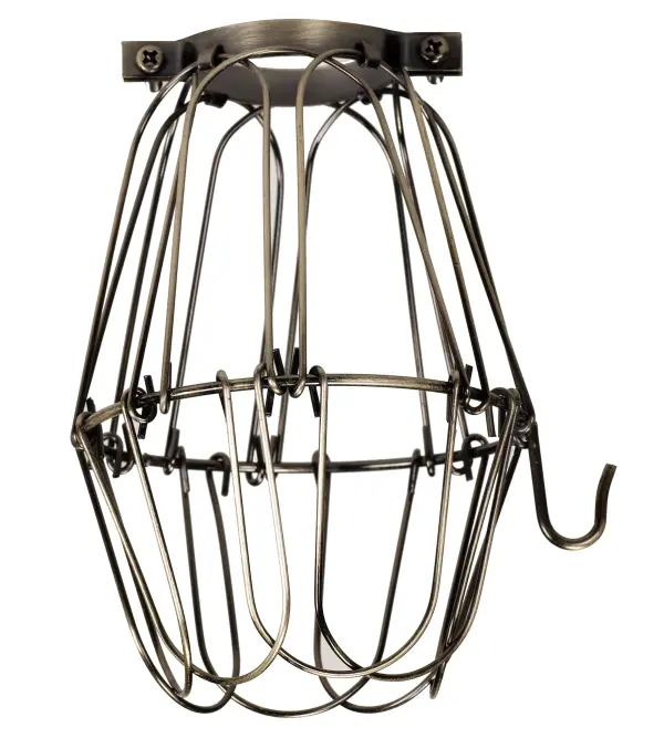 Light Bulb Cage - Dark Antique Brass Finish - 5-3/4" Height