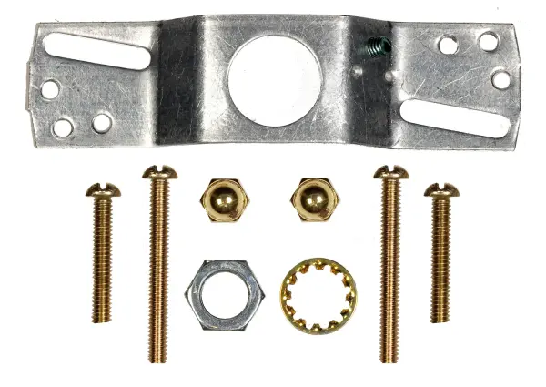 Smooth Canopy Kit And Matching Hardware - Brass Finish - 5" Diameter - 7/16" Center Hole - 2-8/32 Bar Holes