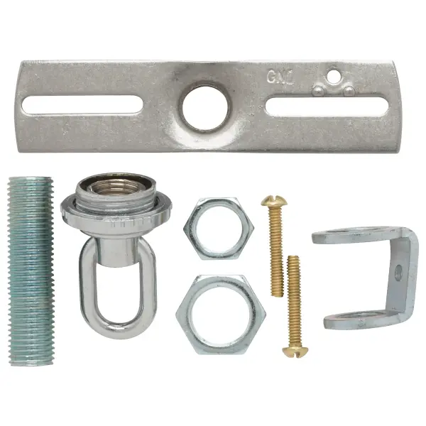 Ribbed Canopy Kit - Chrome Finish - 5" Diameter - 1-1/16" Center Hole - Includes Hardware - 25lbs Max