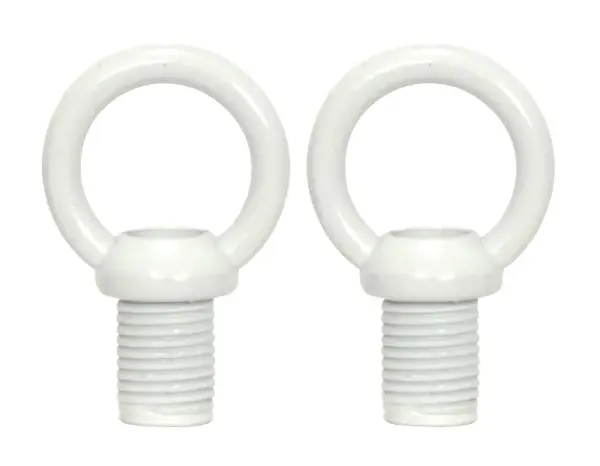 Bath Swag Canopy Kit - White Finish - 5" Diameter - 3- 7/16" Holes - Includes Hardware - 10lbs Max