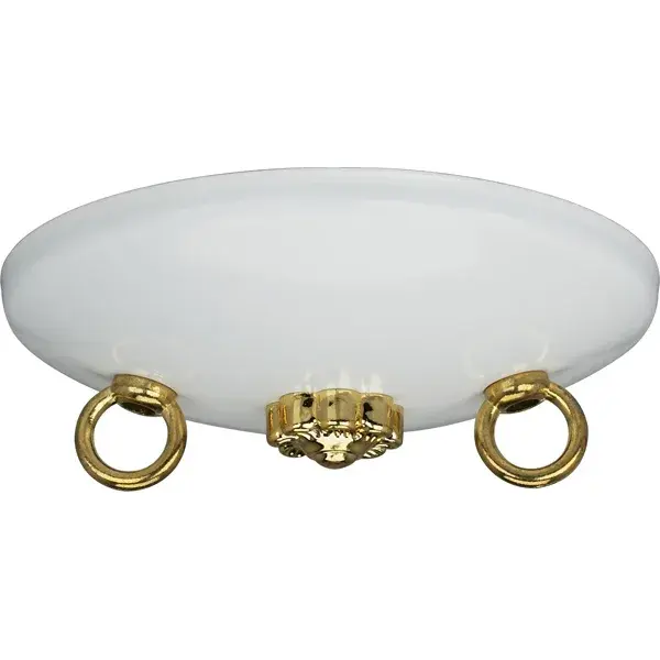Bath Swag Canopy Kit - White Finish - 5" Diameter - 3- 7/16" Holes - Includes Hardware - 10lbs Max - alternate view