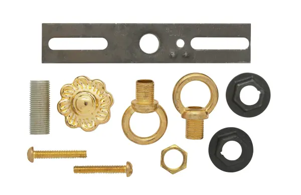 Bath Swag Canopy Kit - White Finish - 5" Diameter - 3- 7/16" Holes - Includes Hardware - 10lbs Max - Image 3