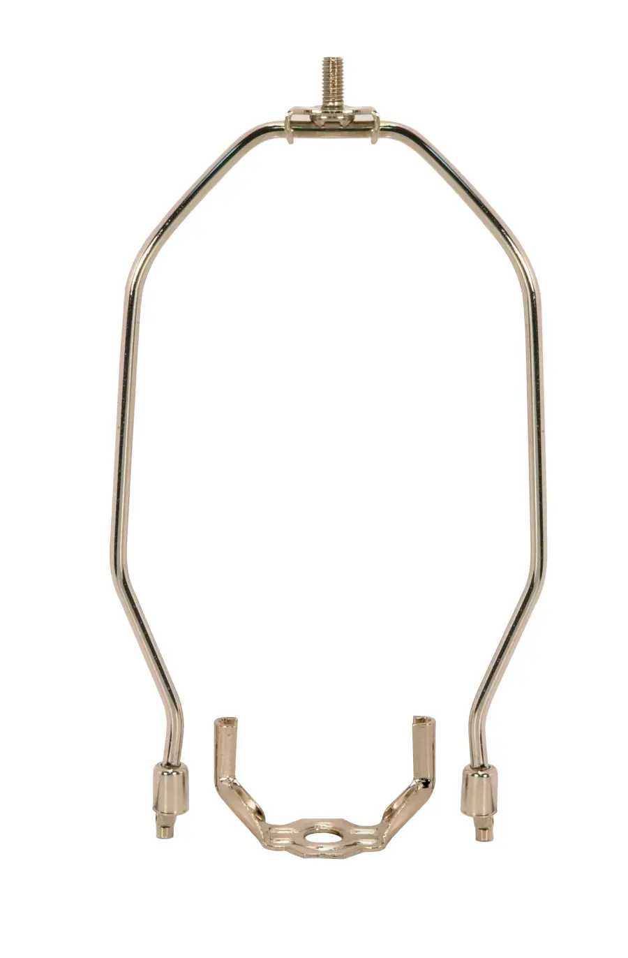 Light Duty Harp - Polished Nickel Finish - 8" Height - 1/8 IP Saddle - 1/4-27 Thread - 125 Carton