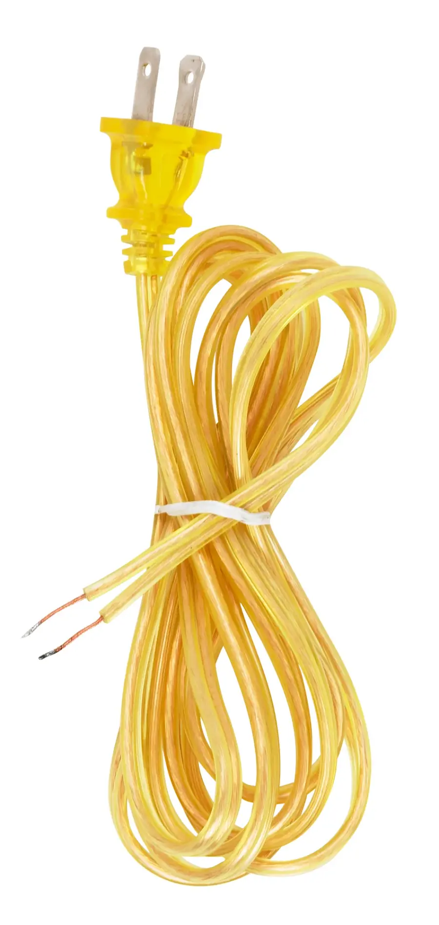 18/2 SPT-2-105C All Cord Sets - Molded Plug - Tinned Tips 3/4" Strip with 2" Slit 36" Hank - 36" Hank - 150 Ctn.9 Ft. - Image 2