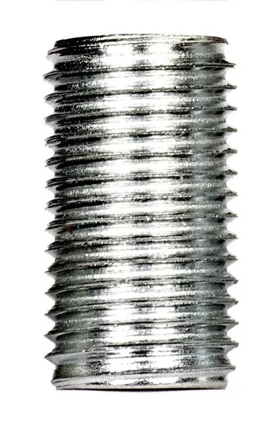1/4 IP Steel Nipple - Zinc Plated - 7/8" Length - 1/2" Wide