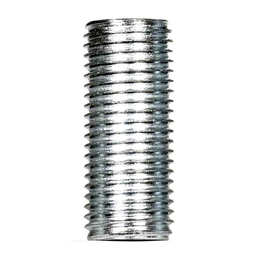 1/4 IP Steel Nipple - Zinc Plated - 1-1/8" Length - 1/2" Wide