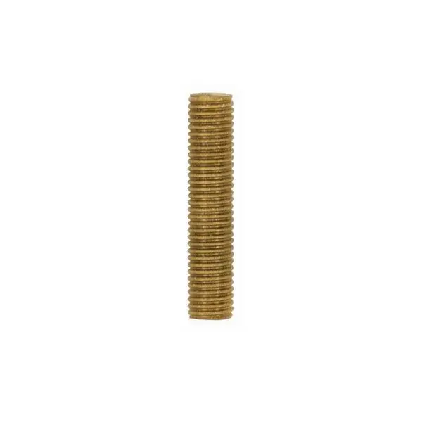 1/8 IP Solid Brass Nipple - Unfinished - 1-5/8" Length - 3/8" Wide