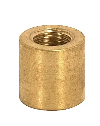 Brass Coupling - Unfinished - 5/8" Long - 5/8" Diameter - 1/8 IP