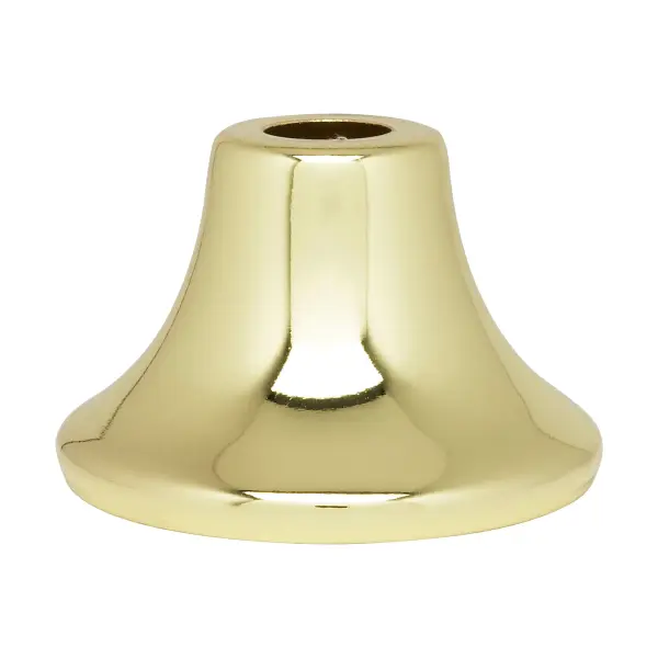 Flanged Steel Neck - 7/16" Hole - 1-3/16" Height - 3/4" Top - 1-3/4" Bottom Seats - Brass Plated Finish