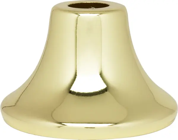 Flanged Steel Neck - 7/16" Hole - 1-3/16" Height - 3/4" Top - 1-3/4" Bottom Seats - Brass Plated Finish - alternate view