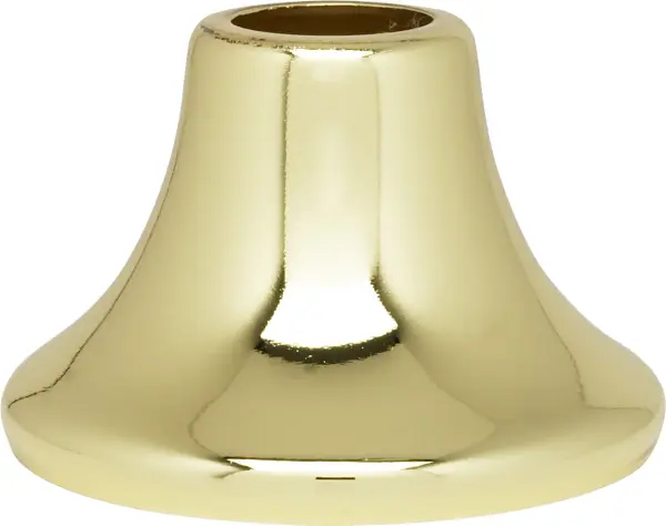 Flanged Steel Neck - 9/16" Hole - 1-3/16" Height - 3/4" Top - 1-3/4" Bottom Seats - Brass Plated Finish - alternate view