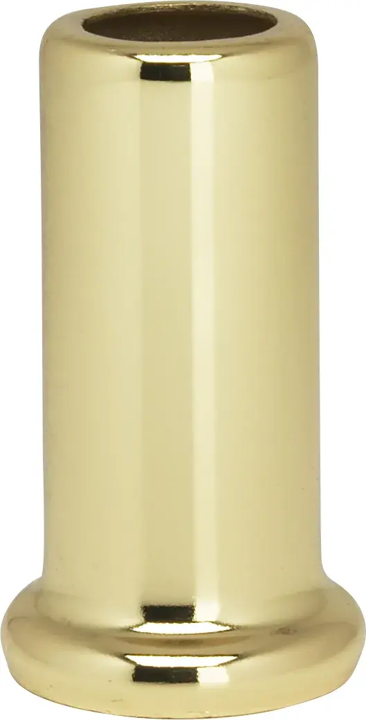 Flanged Steel Neck - 1-1/2" Height - 7/8" Bottom - Brass Plated Finish - alternate view