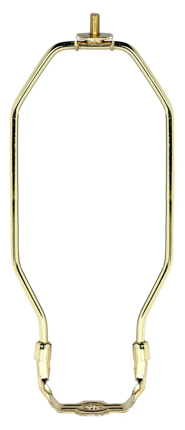 Light Duty Harp - Polished Brass Finish - 9" Height - 1/8 IP Saddle - 1/4-27 Thread - 125 Carton
