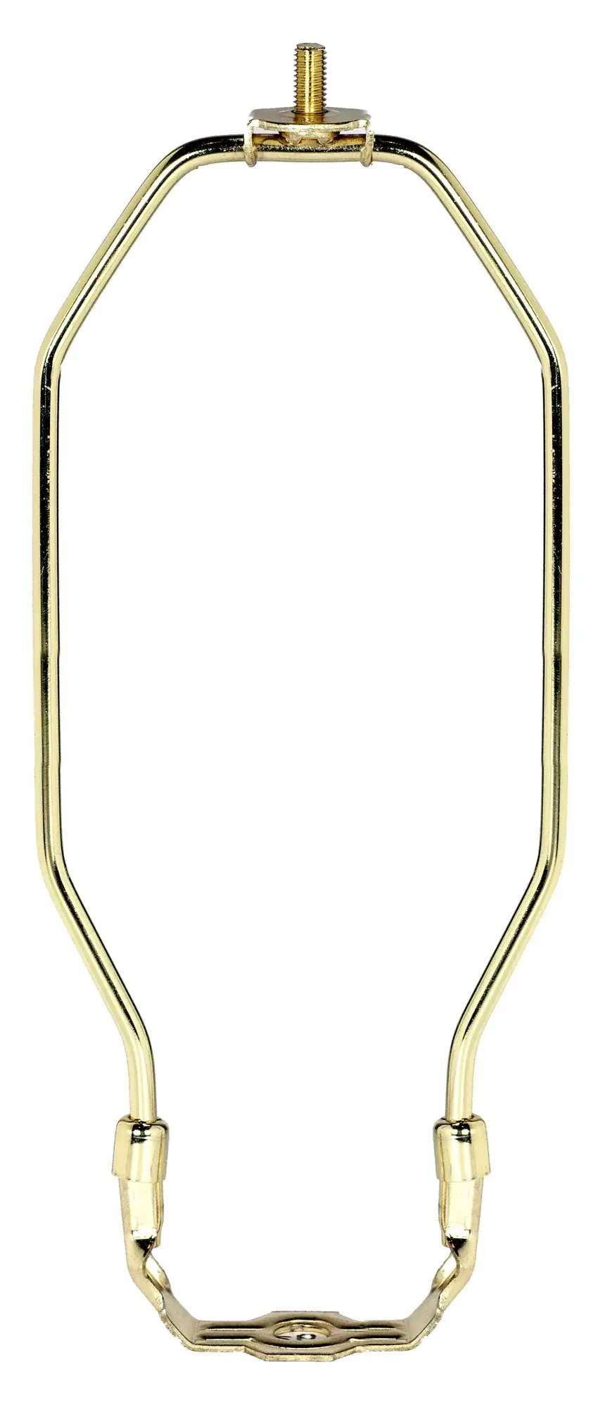 Light Duty Harp - Polished Brass Finish - 9" Height - 1/8 IP Saddle - 1/4-27 Thread - 125 Carton