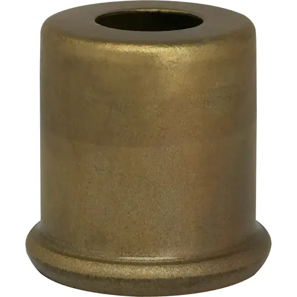 Solid Brass Spacer - 7/16" Hole - 1" Height - 7/8" Diameter - 1" Base Diameter - Unfinished - Image 1