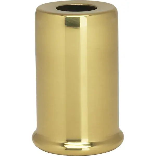 Solid Brass Spacer - 7/16" Hole - 1-1/2" Height - 7/8" Diameter - 1" Base Diameter - Polished And Lacquered - Image 1