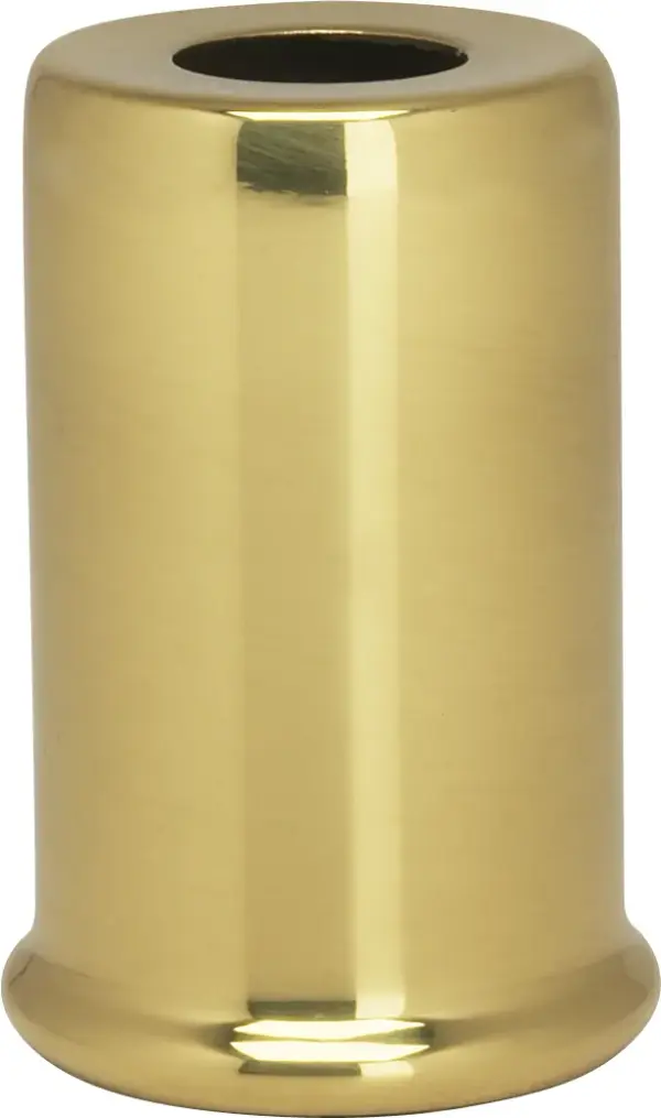Solid Brass Spacer - 7/16" Hole - 1-1/2" Height - 7/8" Diameter - 1" Base Diameter - Polished And Lacquered - Image 2