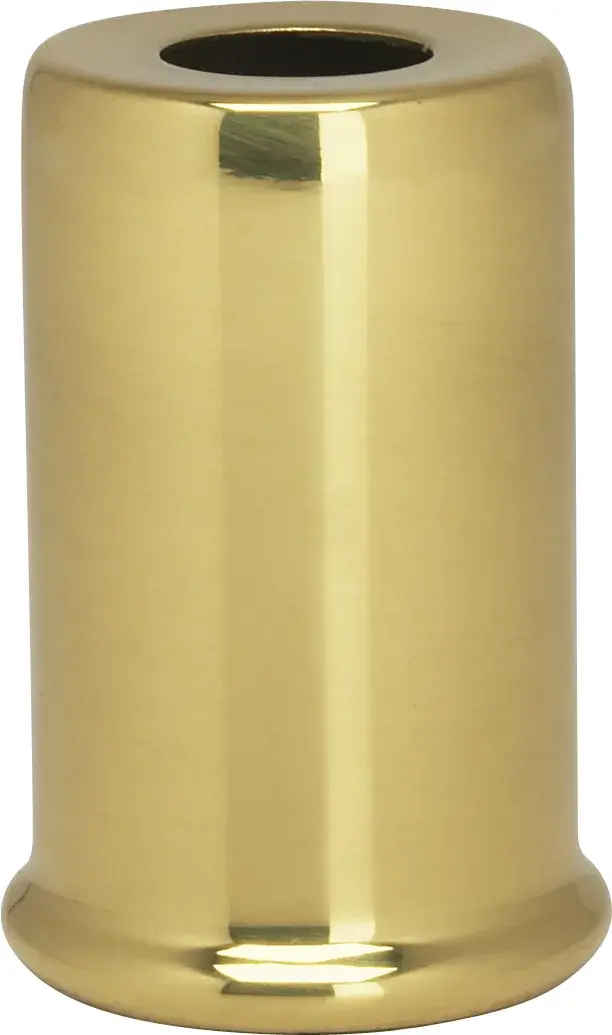 Solid Brass Spacer - 7/16" Hole - 1-1/2" Height - 7/8" Diameter - 1" Base Diameter - Polished And Lacquered - Image 2