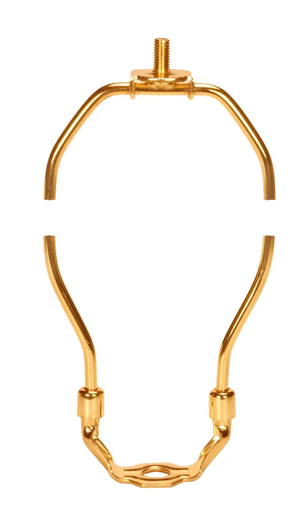 Light Duty Harp - Polished Brass Finish - 12" Height - 1/8 IP Saddle - 1/4-27 Thread - 125 Carton