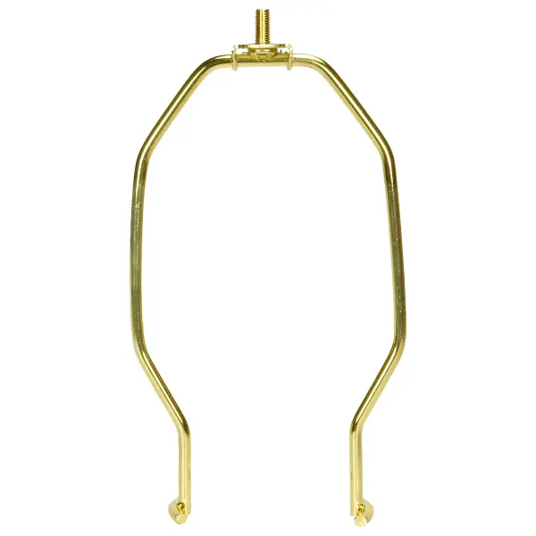 Heavy Duty Harp - Polished Brass Finish - 6" Height - 1/4-27 Thread