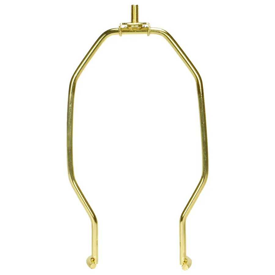 Heavy Duty Harp - Polished Brass Finish - 6" Height - 1/4-27 Thread