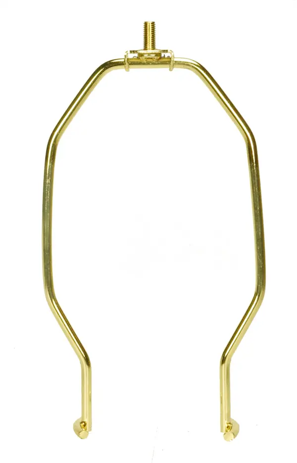 Heavy Duty Harp - Polished Brass Finish - 7" Height - 1/4-27 Thread