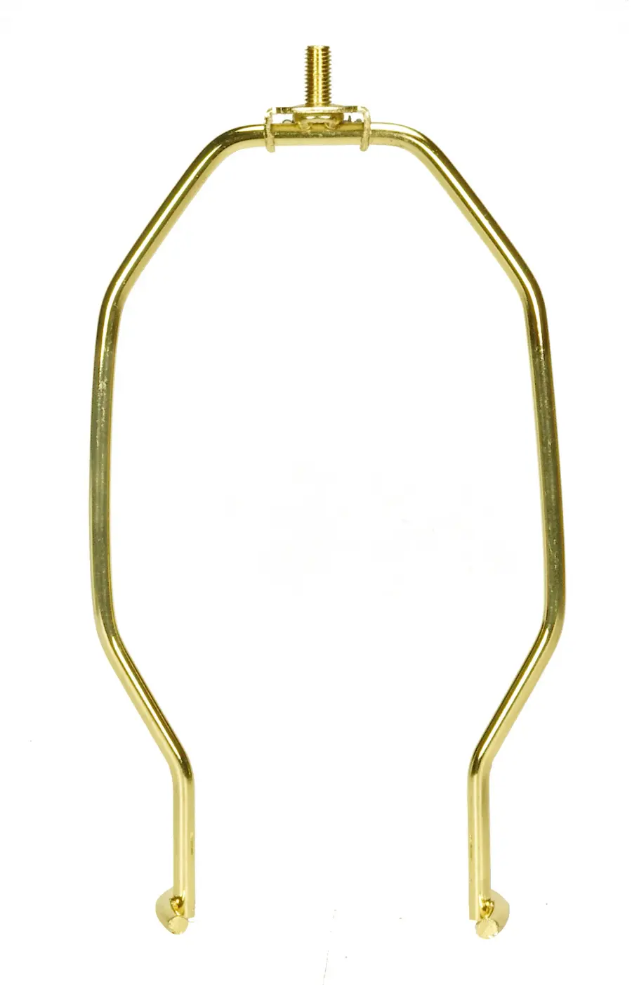 Heavy Duty Harp - Polished Brass Finish - 7" Height - 1/4-27 Thread