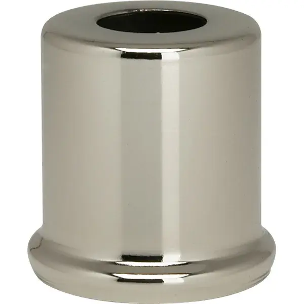 Steel Spacer - 7/16" Hole - 1" Height - 7/8" Diameter - 1" Base Diameter - Nickel Plated Finish - Image 1