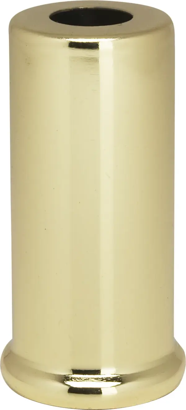Steel Spacer - 7/16" Hole - 2" Height - 7/8" Diameter - 1" Base Diameter - Brass Plated Finish - Image 2