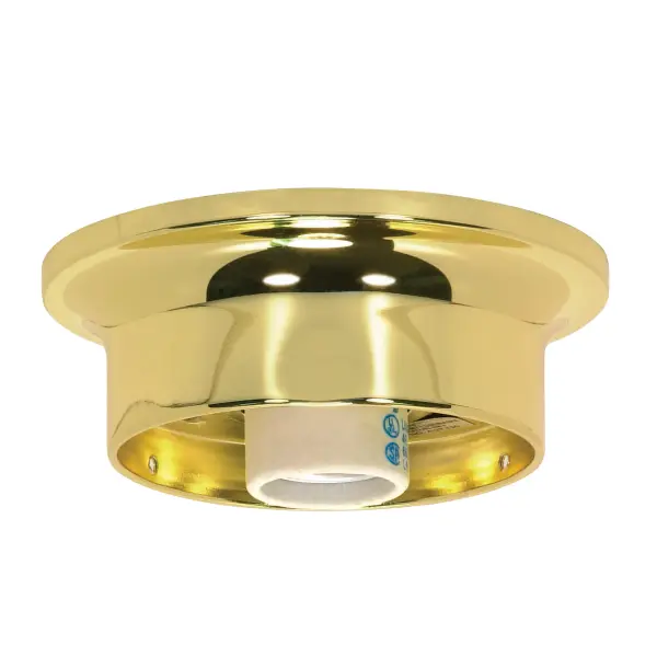3-1/4" Wired Holder - Brass Finish - Includes Hardware - 60W Max