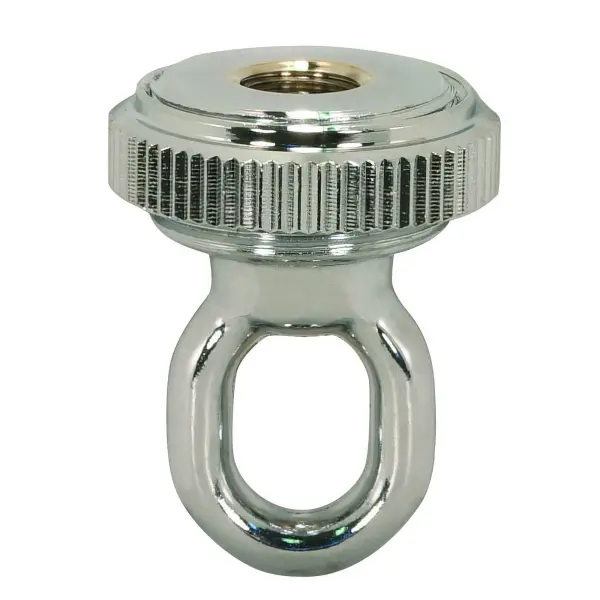 1/4 IP Heavy Duty Cast Brass Screw Collar Loops with Ring 1/4 IP Fits 1-1/4" Canopy Hole Ring Diameter 1-5/8" Height 2-1/4"