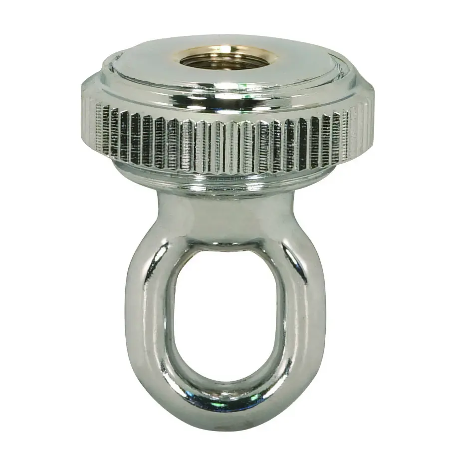 1/4 IP Heavy Duty Cast Brass Screw Collar Loops with Ring 1/4 IP Fits 1-1/4" Canopy Hole Ring Diameter 1-5/8" Height 2-1/4"