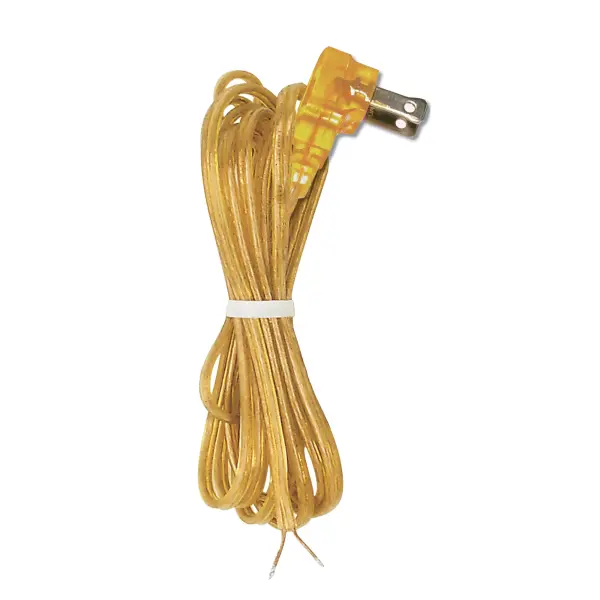 Flat Plug Cord Set 18/2 SPT-2-105C Molded Plug - Tinned Tips - 3/4' Strip with 2' Slit 36' Hank - 200 Ctn. 8 Ft.
