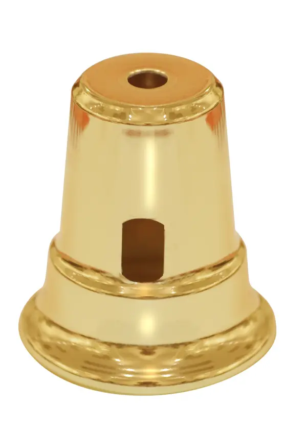 Heavy Duty Cup For Swing Arm Lamps - Polished Brass Finish - 2-1/2" Height - 2-1/4" Diameter