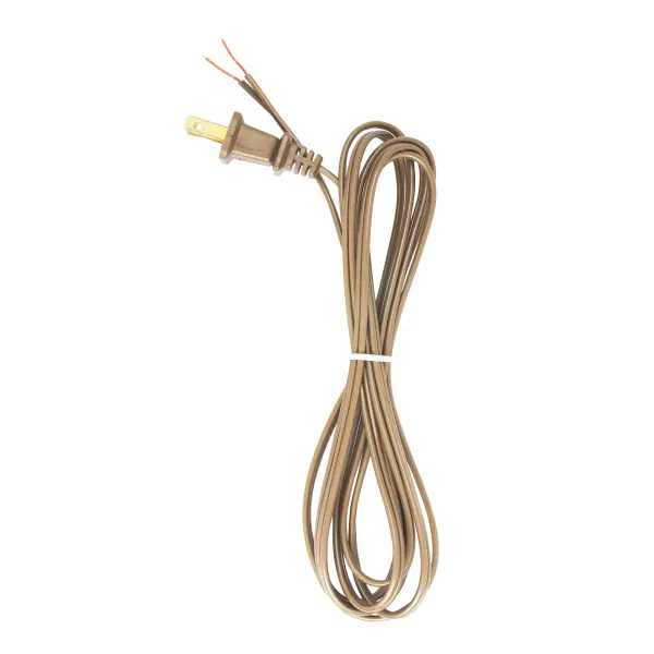 18/2 SPT-1-105C All Cord Sets - Molded Plug - Tinned Tips 3/in. Strip with in. Slit 36in.Hank - 200 Ctn 8 Ft. - Image 1