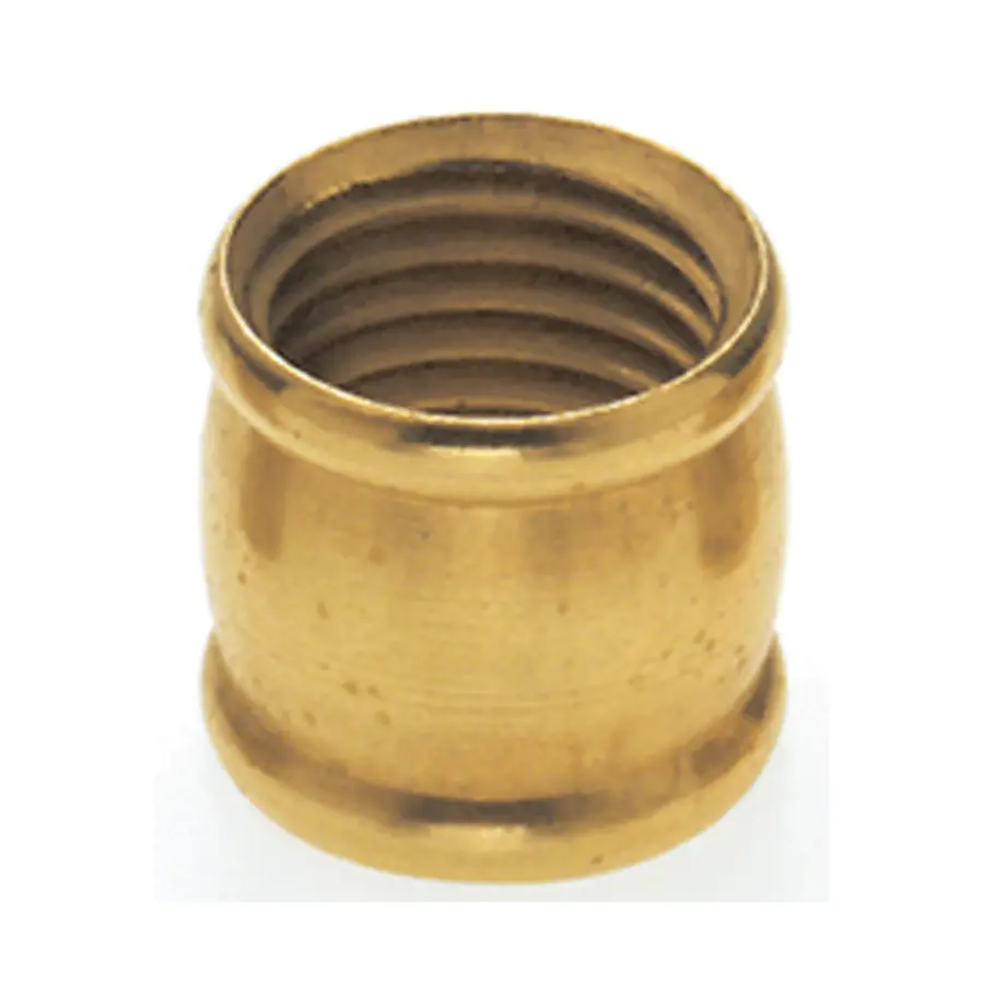 Brass Coupling - 1/2" Long - 1/4 IP - Burnished And Lacquered