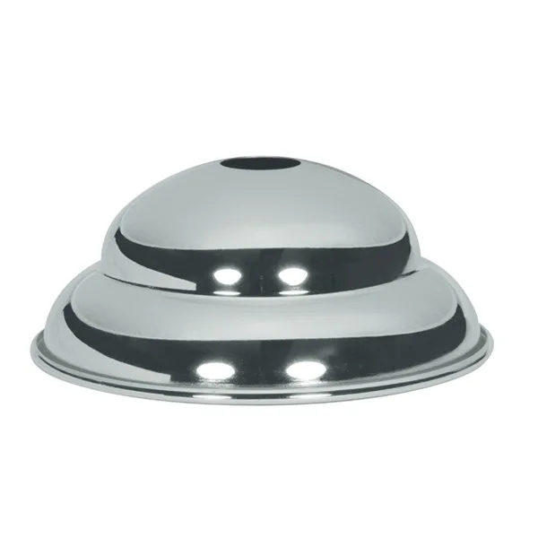 Chrome Finish w/Matching Screw Collar Loop Diameter 5-1/2" Center Hole 11/16" Height 2-1/4"