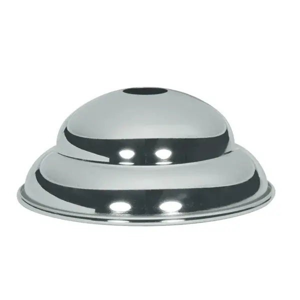 Chrome Finish w/Matching Screw Collar Loop Diameter 5-1/2" Center Hole 11/16" Height 2-1/4"