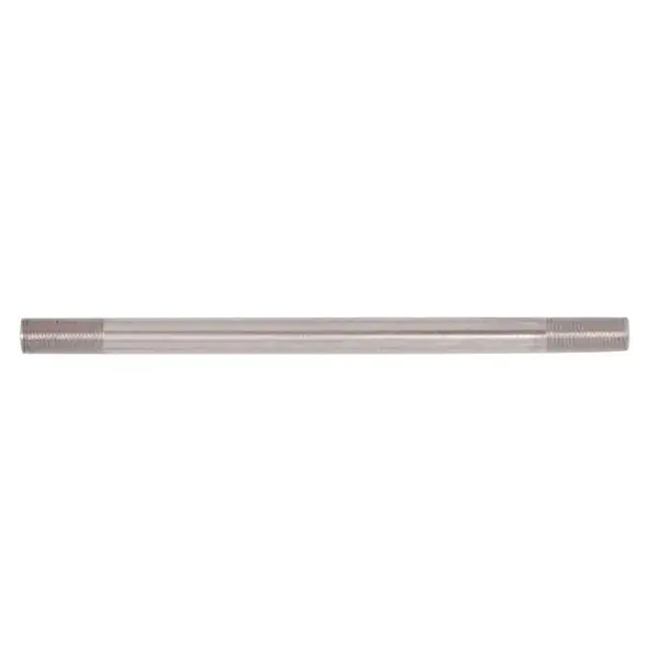 Steel Pipe - 1/8 IP - Nickel Plated Finish - 12" Length - 3/4" x 3/4" Threaded On Both Ends